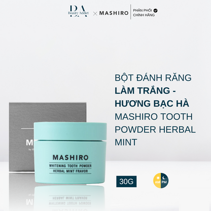 Bột đánh răng làm trắng mùi thảo dược bạc hà Mashiro Tooth Powder Herbal Mint - Beauty Addict