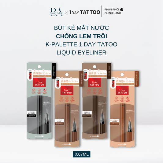 Bút kẻ mắt chống lem trôi K-Palette 1DAY TATTOO Liquid Eyeliner - Beauty Addict