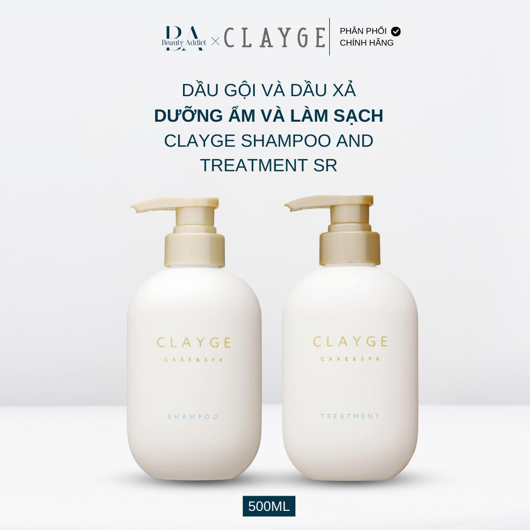 Dầu gội và dầu xả dưỡng ẩm và làm sạch CLAYGE SR