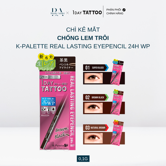 Chì kẻ mắt chống nước K-PALETTE Real Lasting Eyepencil 24h WP - Beauty Addict