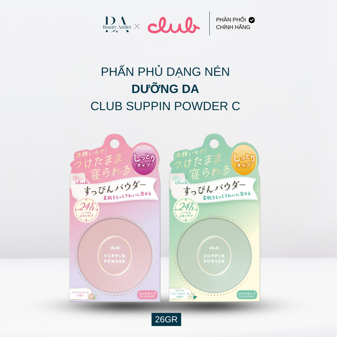 Phấn Phủ Dạng Nén Dưỡng Da Suppin Powder C - Beauty Addict