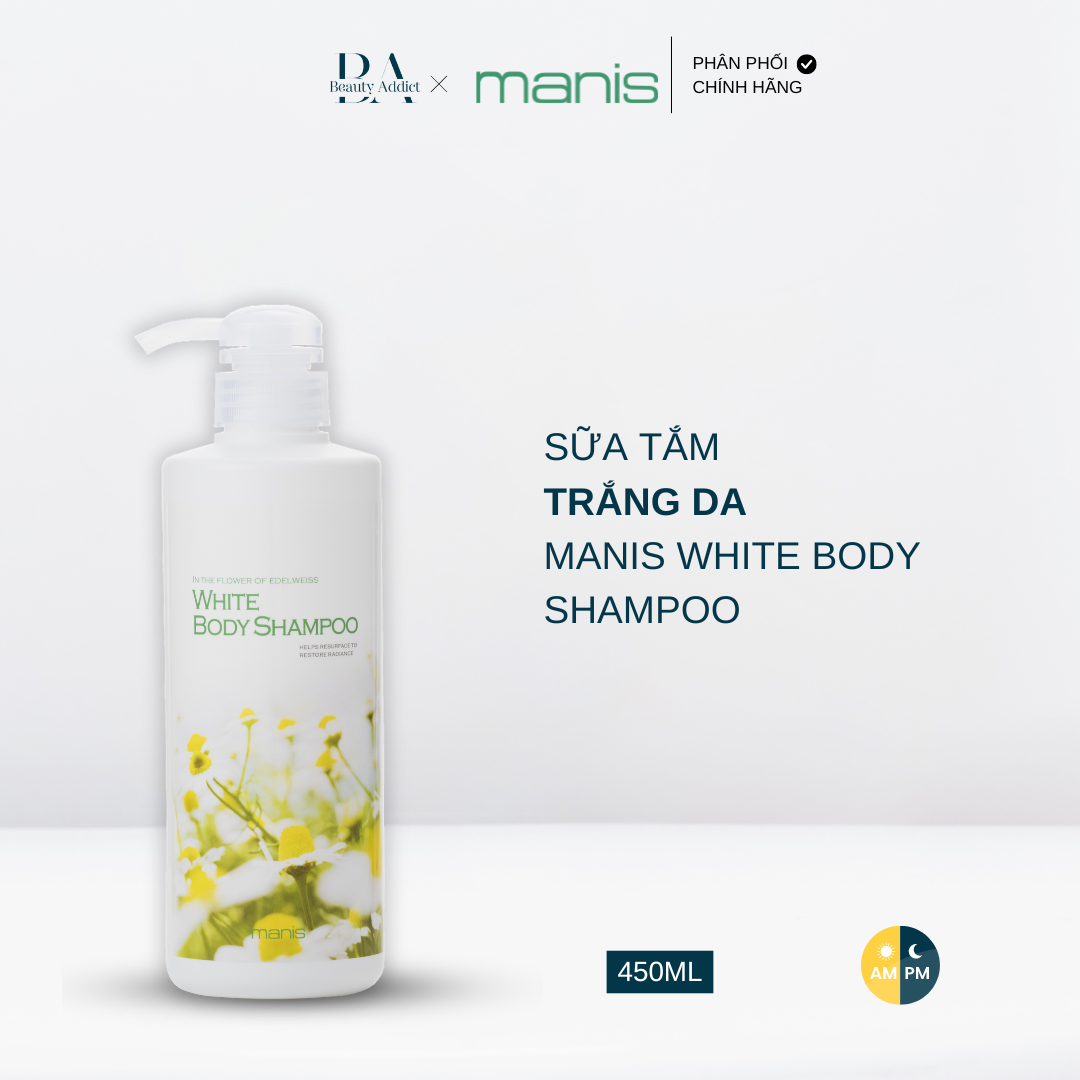 Sữa tắm trắng da manis White Body Shampoo 450ml - Beauty Addict