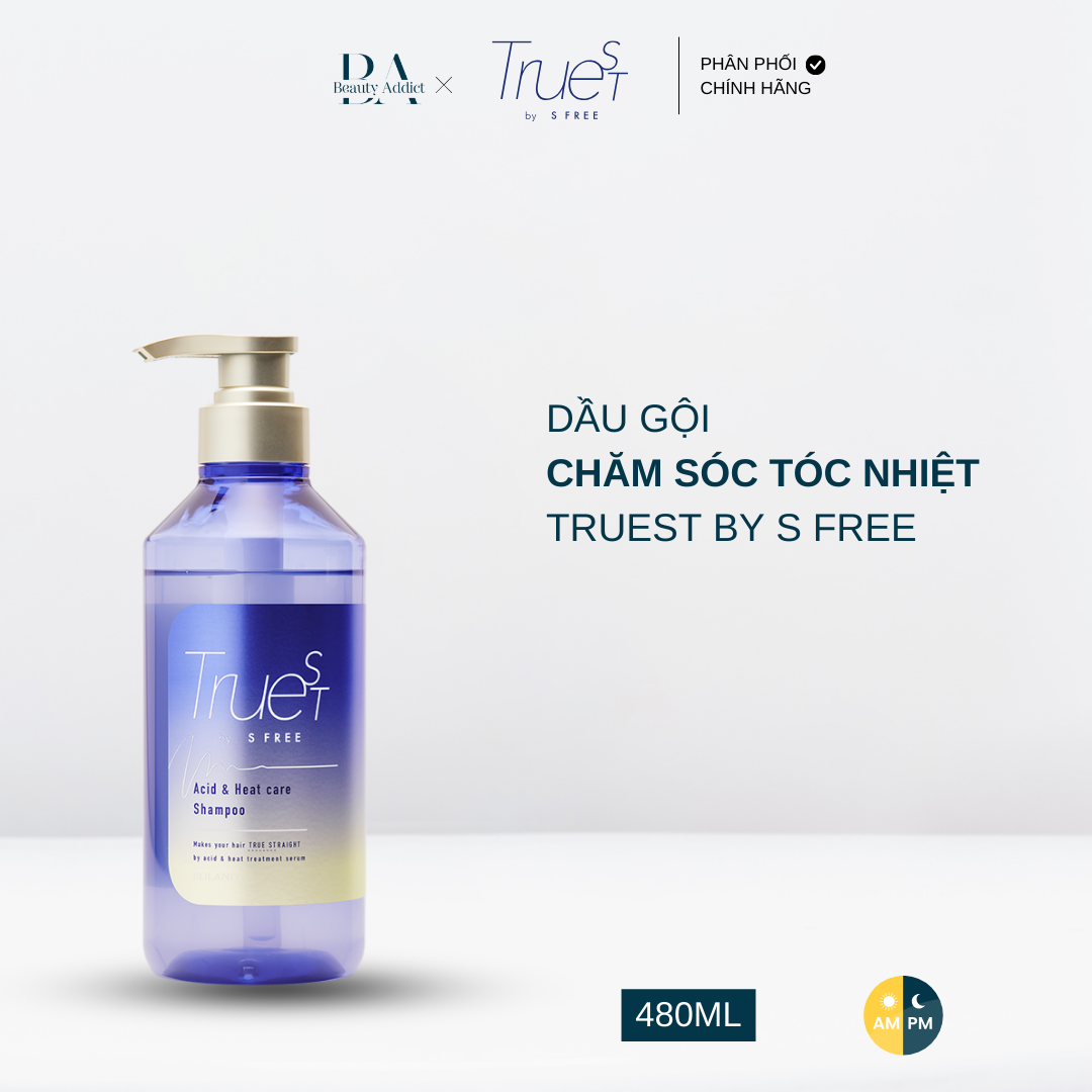 Dầu gội và dầu xả chăm sóc tóc nhiệt TRUEST BY S FREE Acid&Heat Care - Beauty Addict