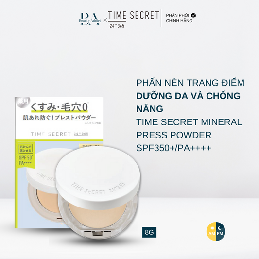 Phấn nén trang điểm dưỡng da chống nắng TIME SECRET SPF50+/PA++++ - MSH - Beauty Addict