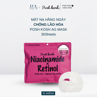 Mặt nạ dùng hằng ngày chống lão hóa - POSH KOSH AG MASK 30Sheets - Beauty Addict