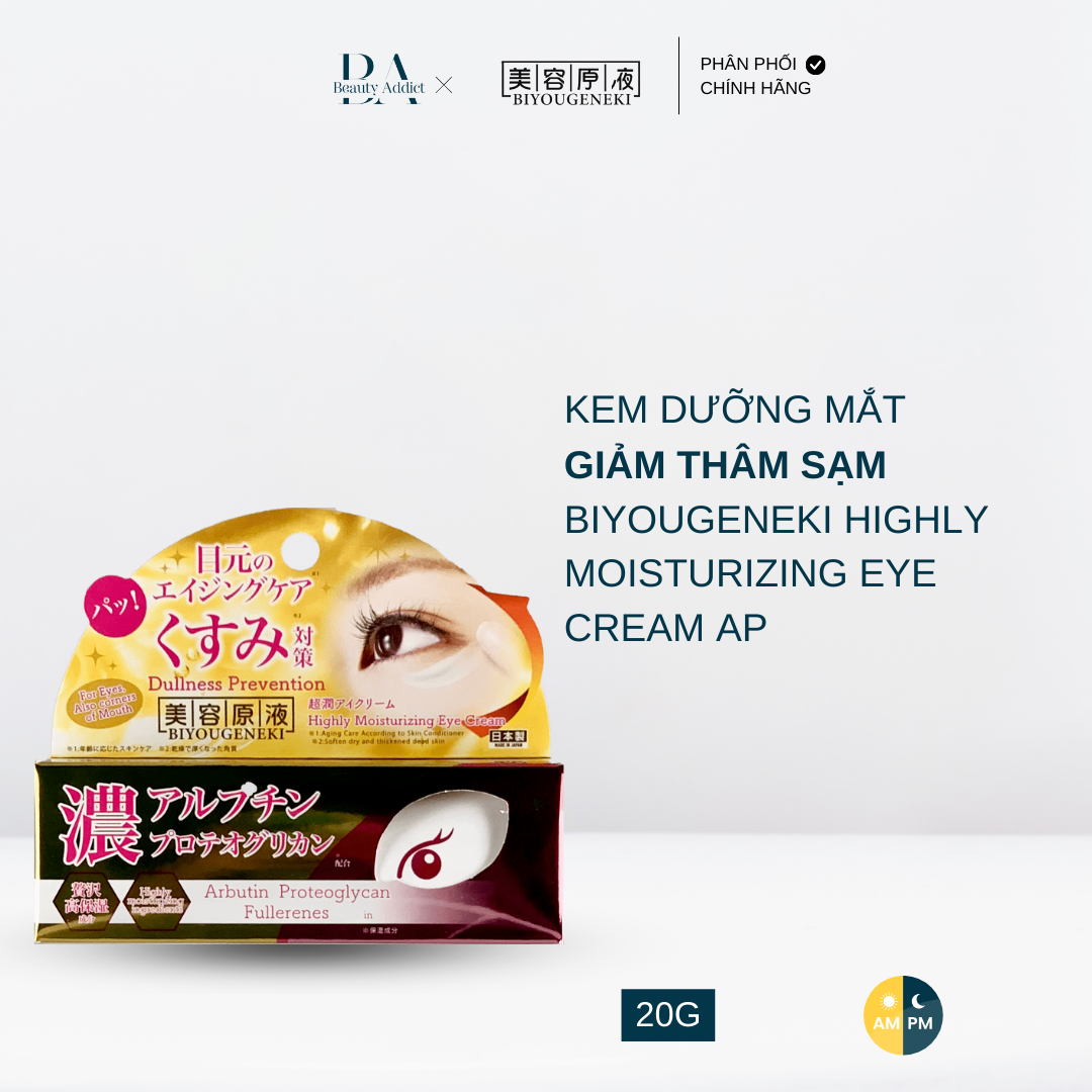 Kem dưỡng mắt giảm thâm sạm BIYOUGENEKI Highly Moisturizing Eye Cream AP - Beauty Addict