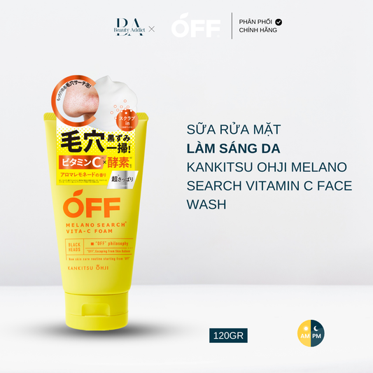 Sữa rửa mặt làm sáng da KANKITSU OHJI Melano Search Vita C Facial Wash - Beauty Addict