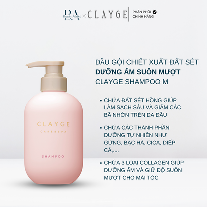 Dầu gội và dầu xả dưỡng ẩm suôn mượt CLAYGE M