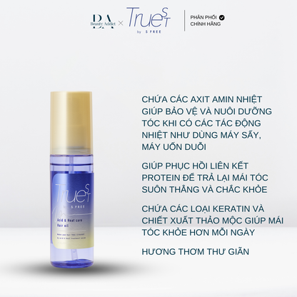 Tinh dầu dưỡng tóc chăm sóc tóc nhiệt Truest by S FREE Acid&Heat Care Hair Oil - Beauty Addict