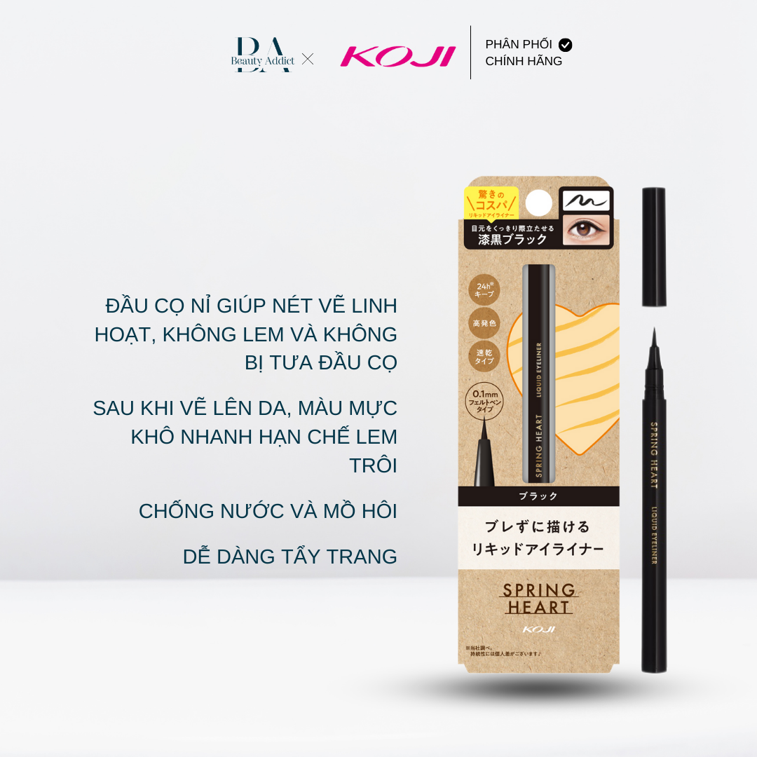 Bút kẻ mắt nước KOJI Spring Heart Liquid Eyeliner - Beauty Addict