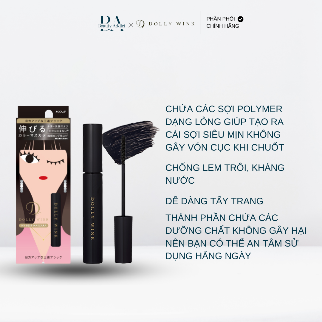 Mascara chống lem trôi Koji Dolly Wink My Best Mascara - Beauty Addict