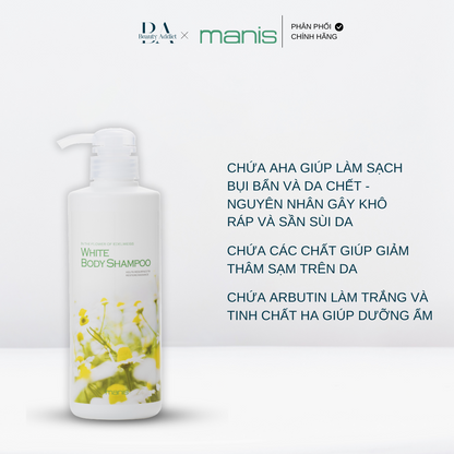 Sữa tắm trắng da manis White Body Shampoo 450ml - Beauty Addict