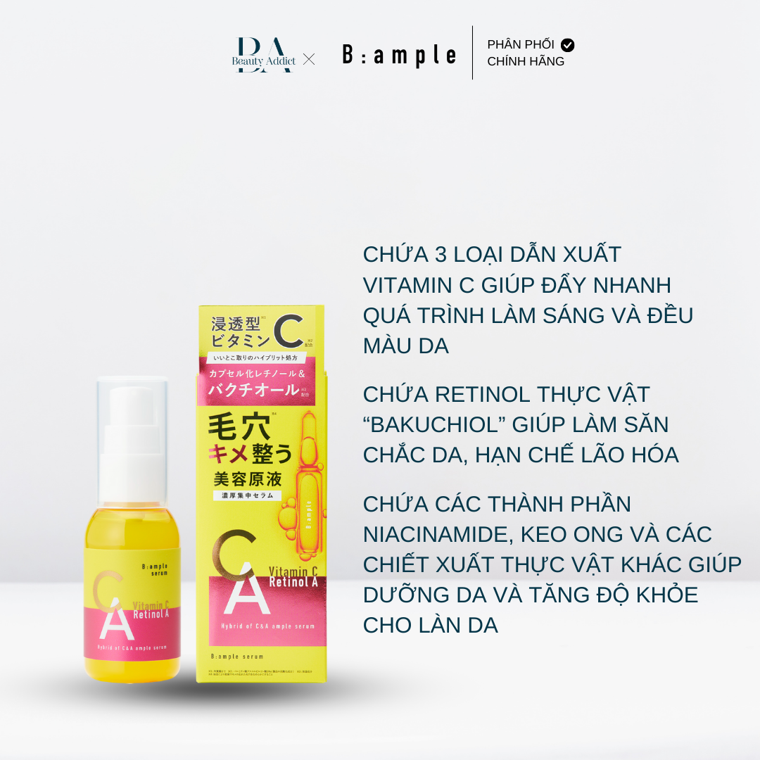 Serum dưỡng trắng chống lão hóa B ample BIYOUGENEKI Serum CA - Beauty Addict