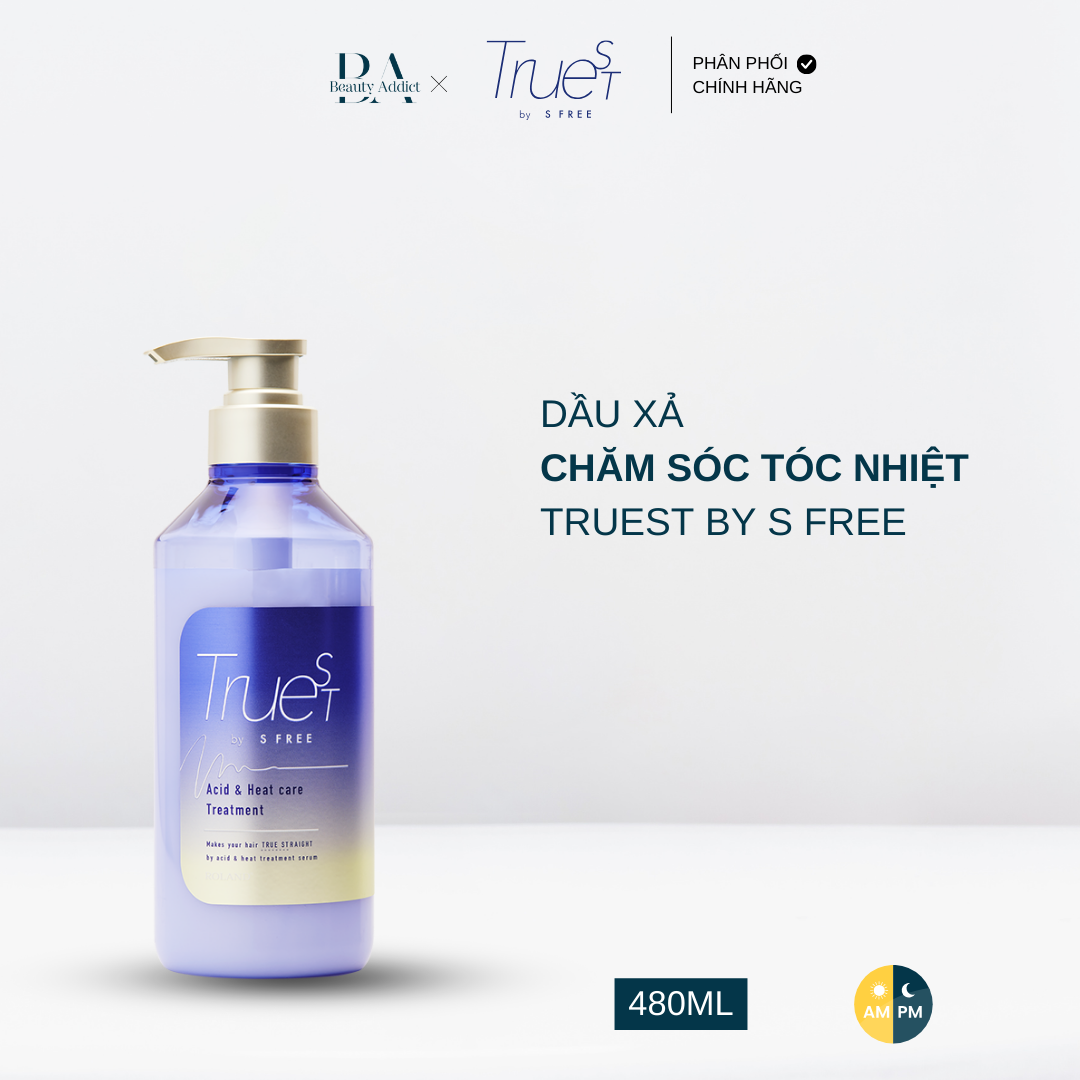 Dầu gội và dầu xả chăm sóc tóc nhiệt TRUEST BY S FREE Acid&Heat Care - Beauty Addict