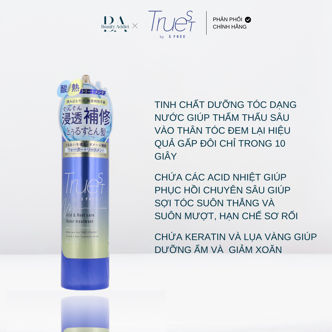 Tinh chất dưỡng chăm sóc tóc nhiệt Truest By S Free Acid&Heat Care Water Treatment - Beauty Addict