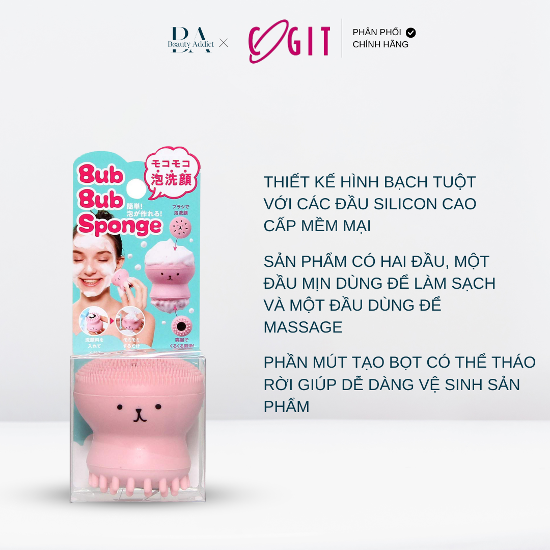 Cọ Rửa Mặt Bạch Tuộc Cogit Bub Bub Sponge Pink