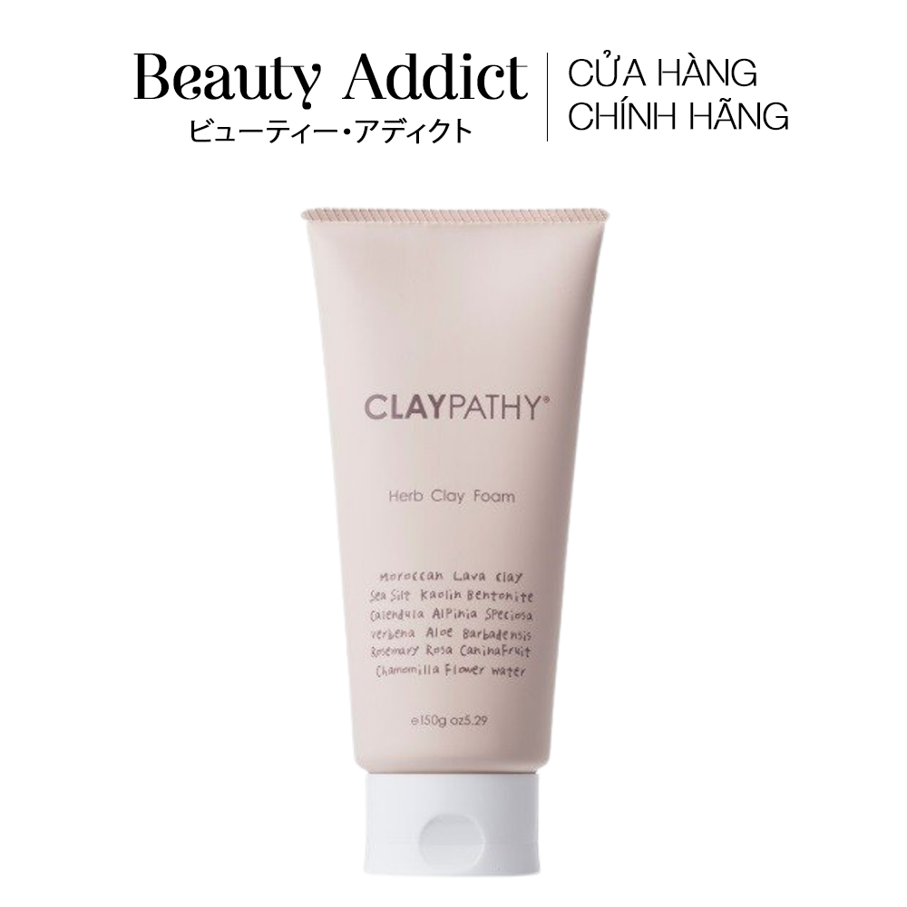 Sữa rửa mặt đất sét thảo mộc CLAYPATHY Herb Clay Foam 150g - Beauty Addict