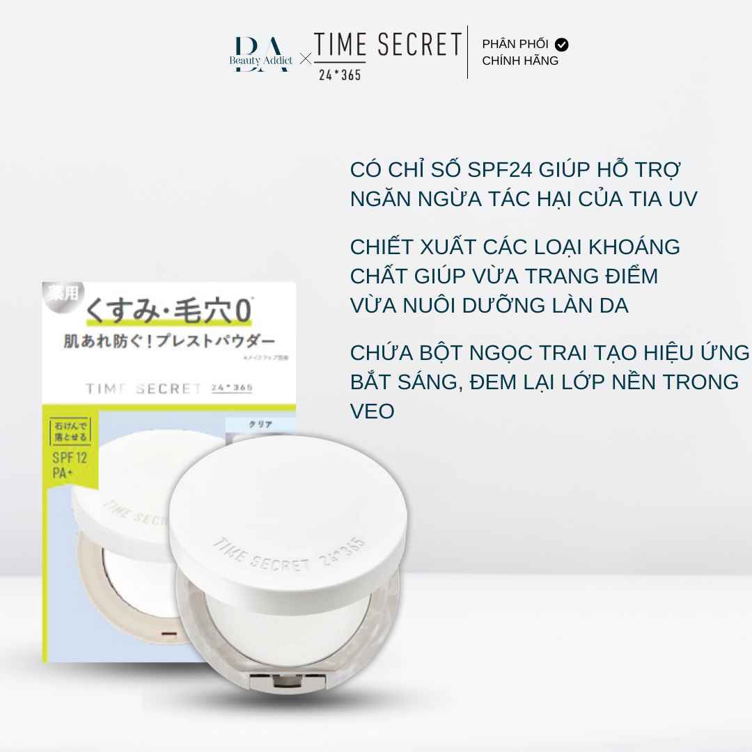 Phấn phủ TIME SECRET Clear Veil SPF24 - MSH - Beauty Addict