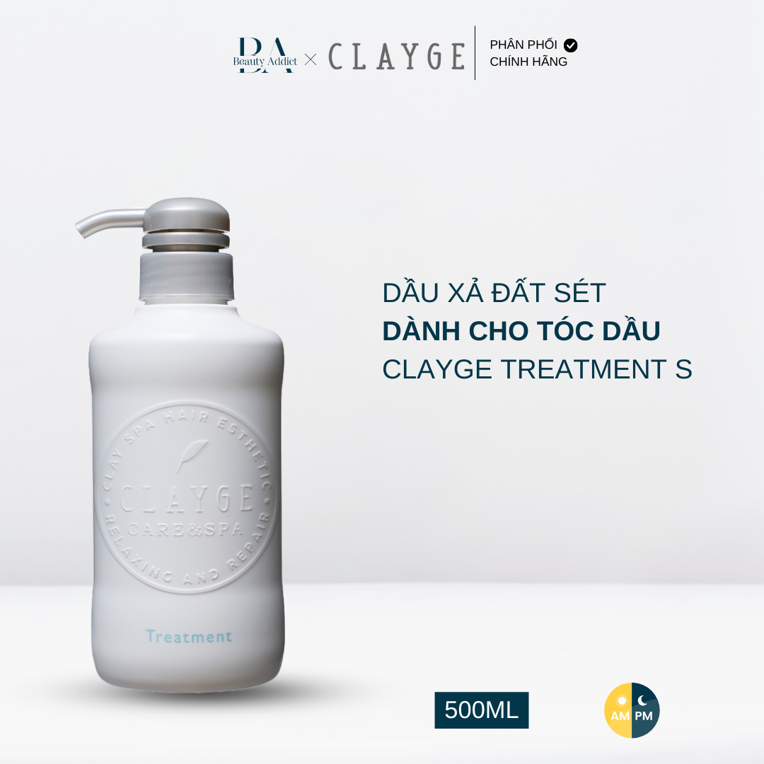 Dầu xả đất sét khoáng tự nhiên CLAYGE Treatment S (tóc dầu)