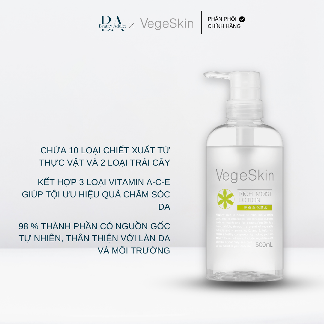 Sữa dưỡng ẩm rau củ VegeSkin Rich Moist Lotion