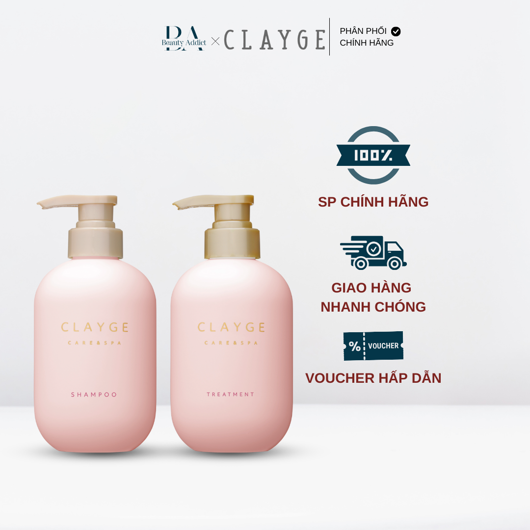 Dầu gội và dầu xả dưỡng ẩm suôn mượt CLAYGE M