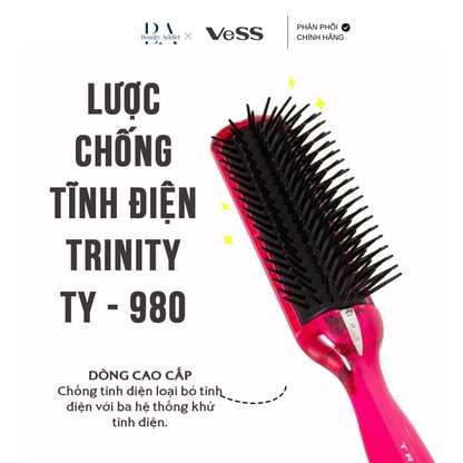 Lược chải chống tĩnh điện TY-980 anti-static Brush Trinity - Beauty Addict