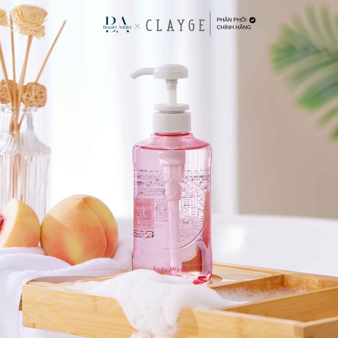 Sữa tắm dưỡng ẩm hương đào Clayge Body Wash M - Beauty Addict