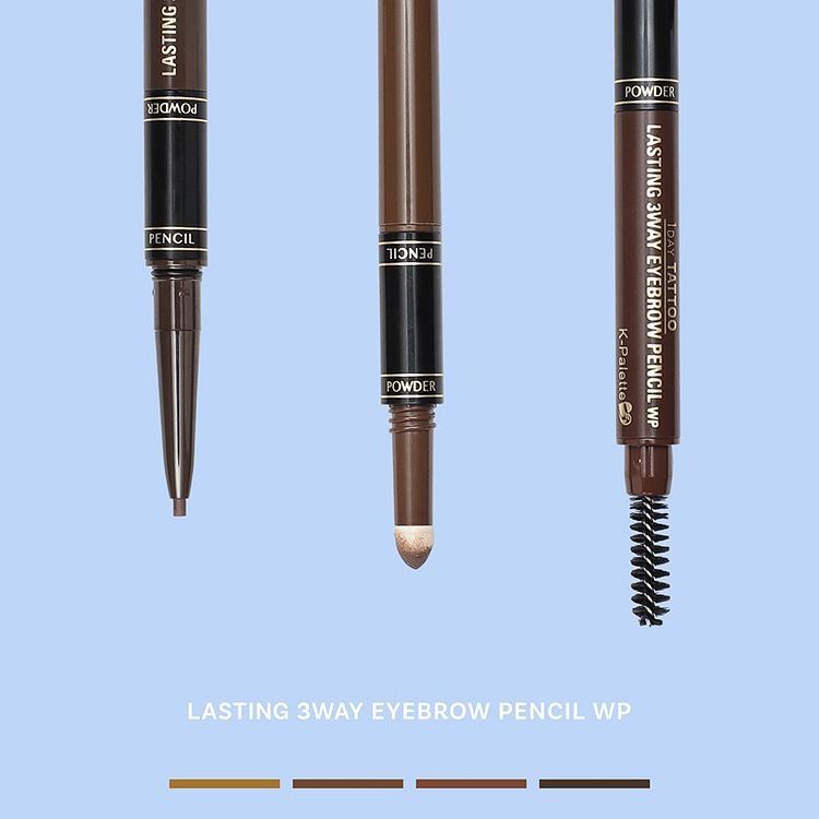 Chì kẻ lông mày 3 đầu chống nước K-PALETTE Lasting 3Way Eyebrow Pencil WP - Beauty Addict