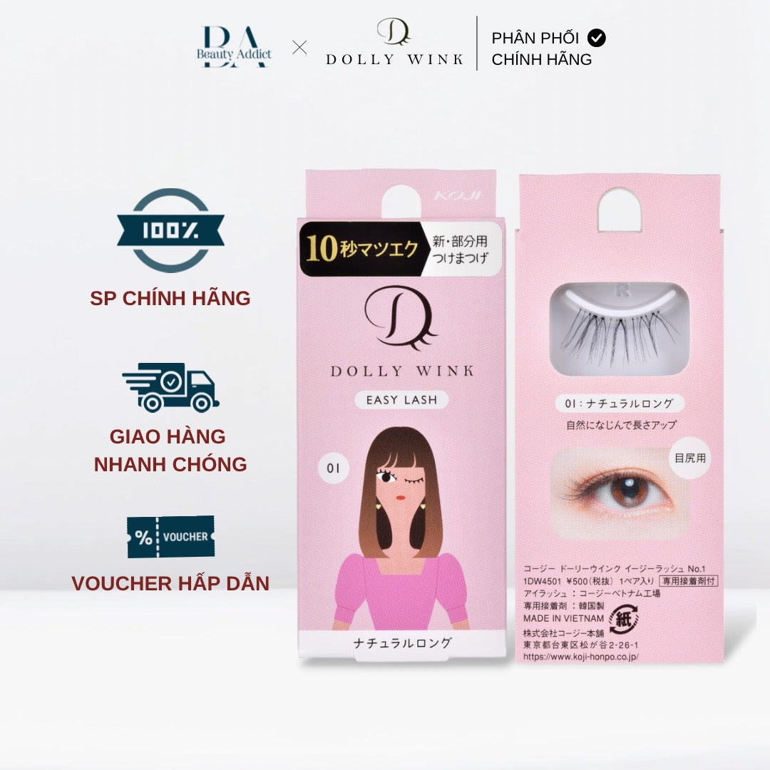 Mi giả dùng hằng ngày Koji Dolly Wink Easy Lash No.01 - Beauty Addict