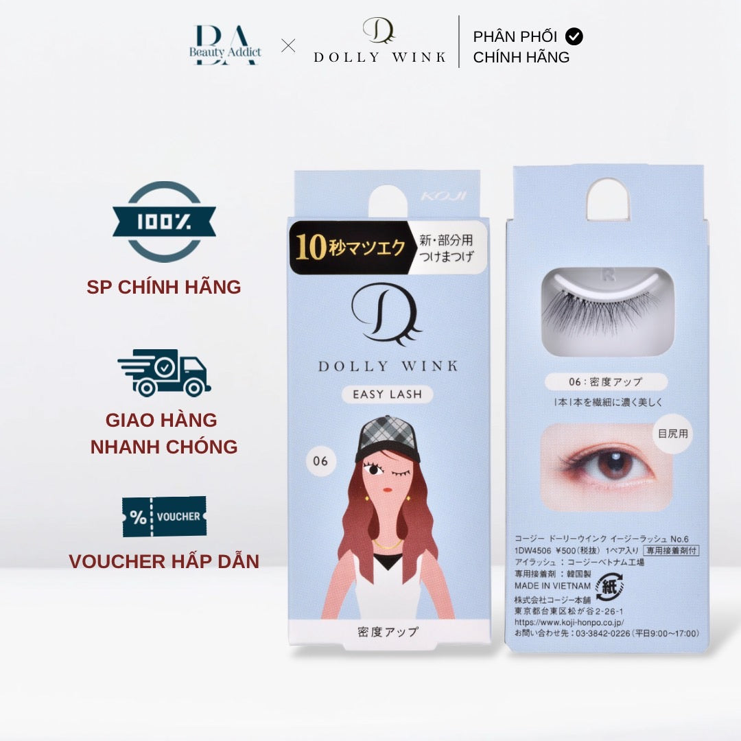 Mi giả dùng hằng ngày Koji Dolly Wink Easy Lash No.06 - Beauty Addict