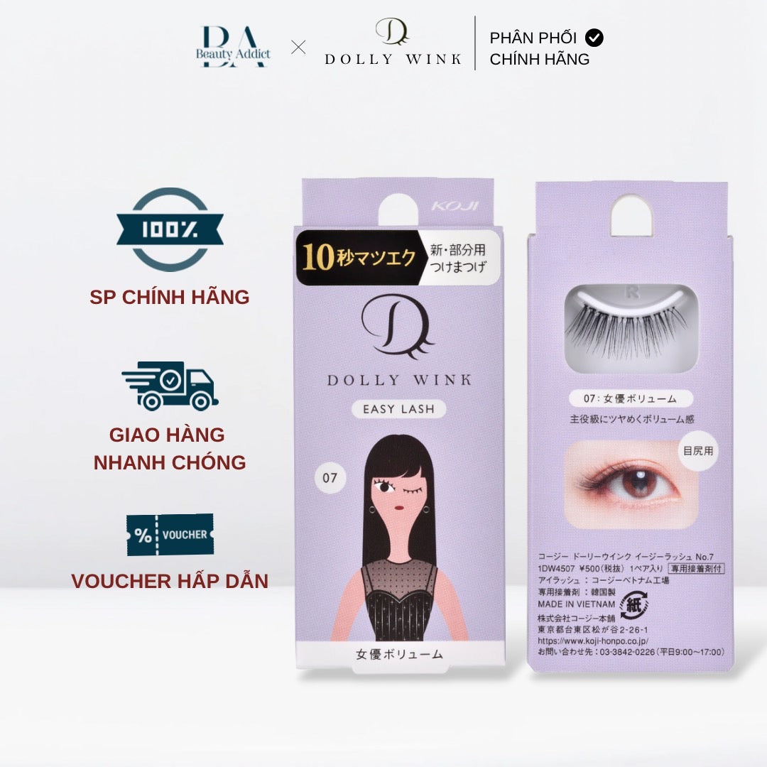 Mi giả dùng hằng ngày Koji Dolly Wink Easy Lash No.07 - Beauty Addict