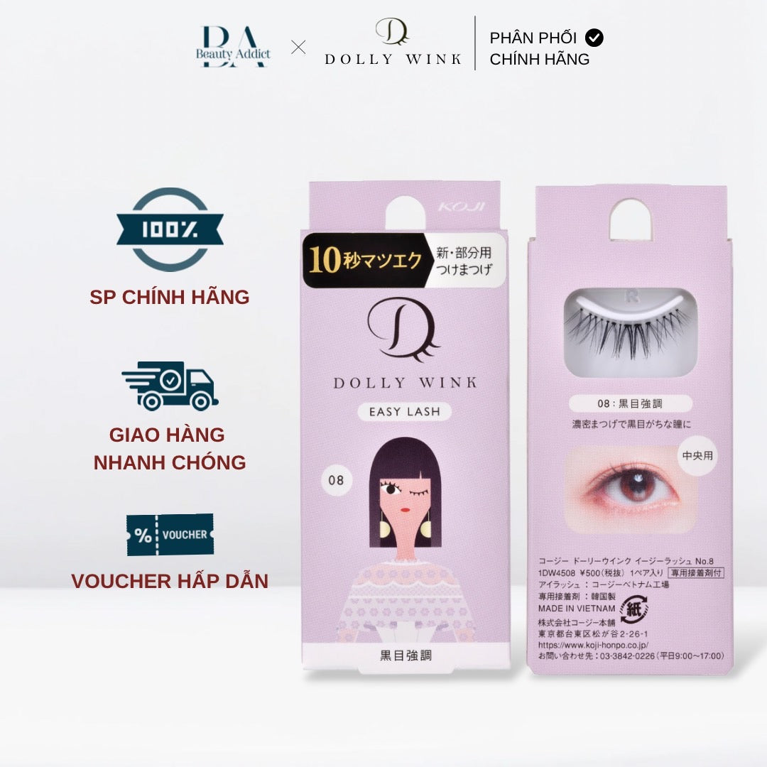 Mi giả dùng hằng ngày Koji Dolly Wink Easy Lash No.08 - Beauty Addict