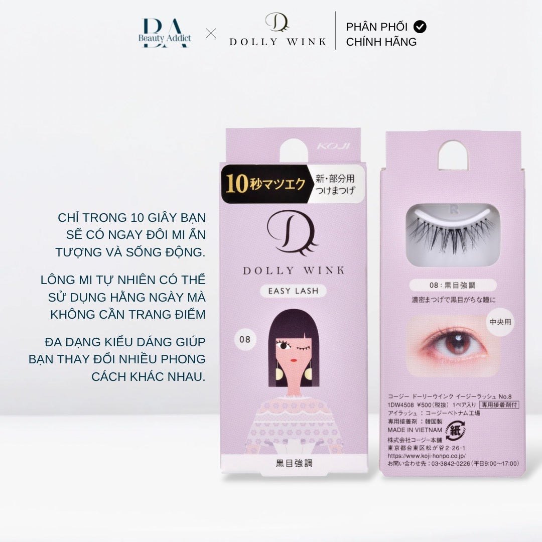 Mi giả dùng hằng ngày Koji Dolly Wink Easy Lash No.08 - Beauty Addict