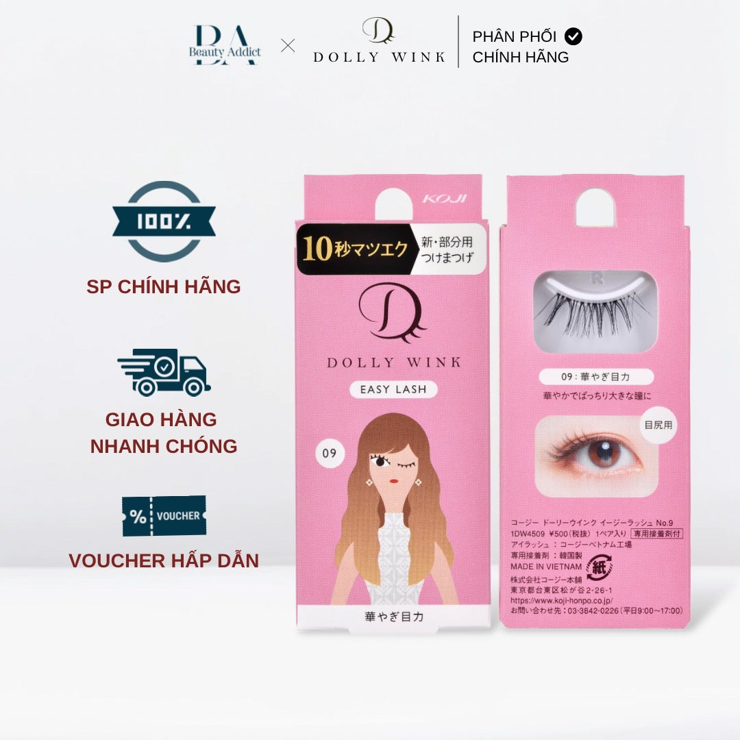 Mi giả dùng hằng ngày Koji Dolly Wink Easy Lash No.09 - Beauty Addict