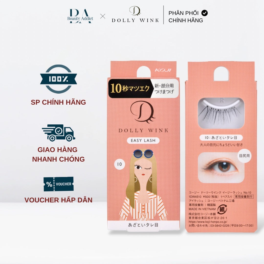 Mi giả dùng hằng ngày Koji Dolly Wink Easy Lash No.10 - Beauty Addict