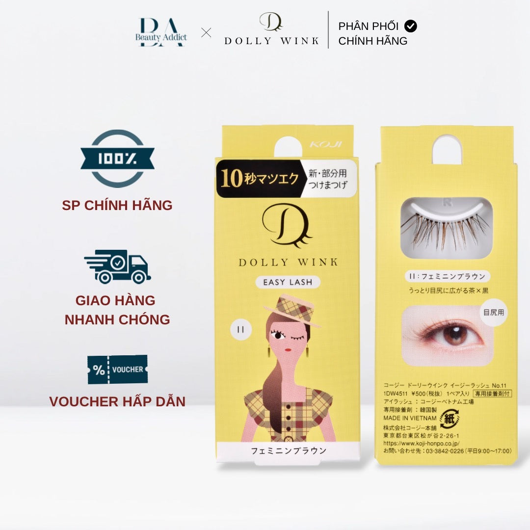 Mi giả dùng hằng ngày Koji Dolly Wink Easy Lash No.11 - Beauty Addict