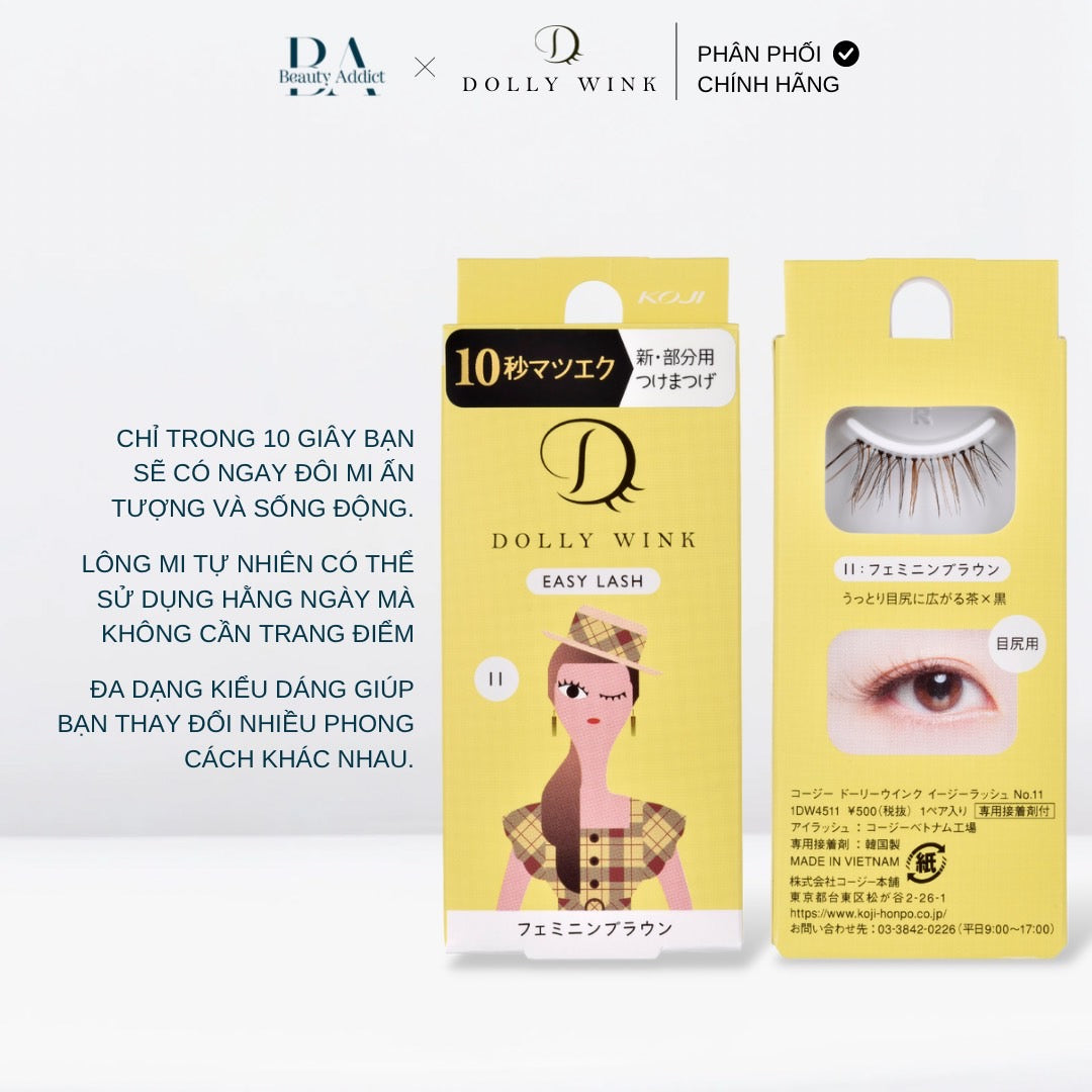 Mi giả dùng hằng ngày Koji Dolly Wink Easy Lash No.11 - Beauty Addict