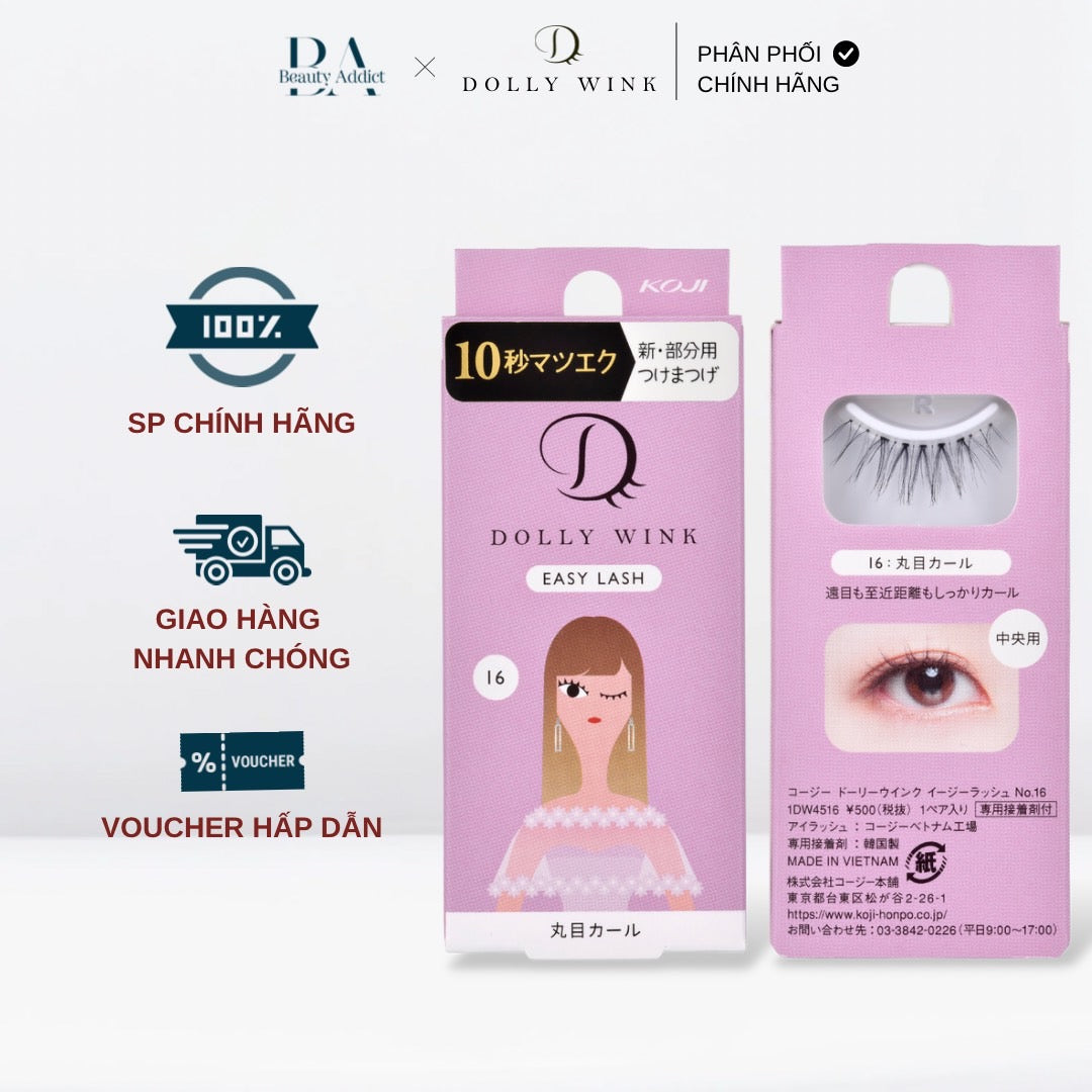 Mi giả dùng hằng ngày Koji Dolly Wink Easy Lash No.16 - Beauty Addict