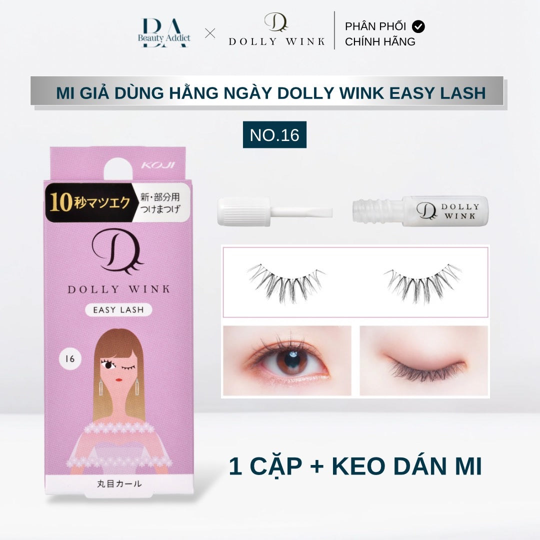 Mi giả dùng hằng ngày Koji Dolly Wink Easy Lash No.16 - Beauty Addict