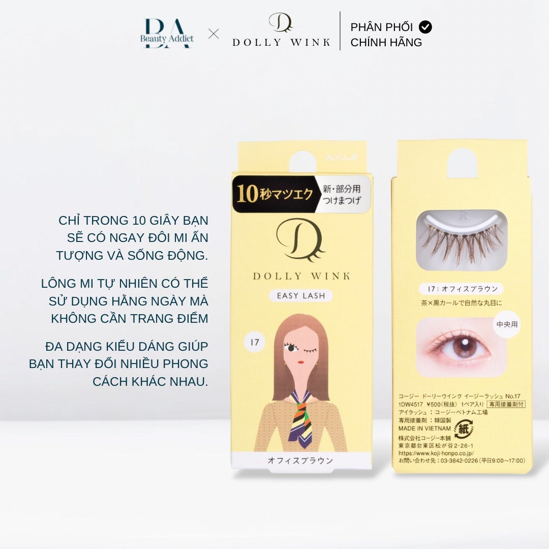 Mi giả dùng hằng ngày Koji Dolly Wink Easy Lash No.17 - Beauty Addict