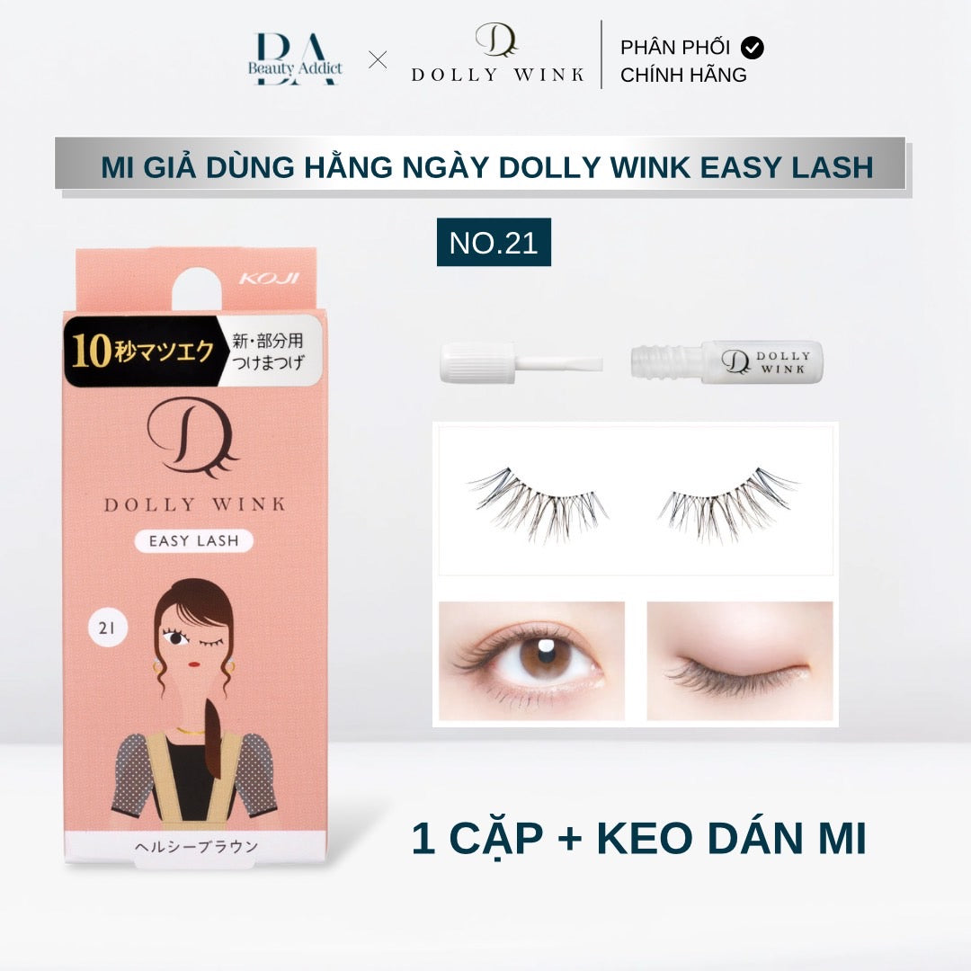 Mi giả dùng hằng ngày Koji Dolly Wink Easy Lash No.21 - Beauty Addict