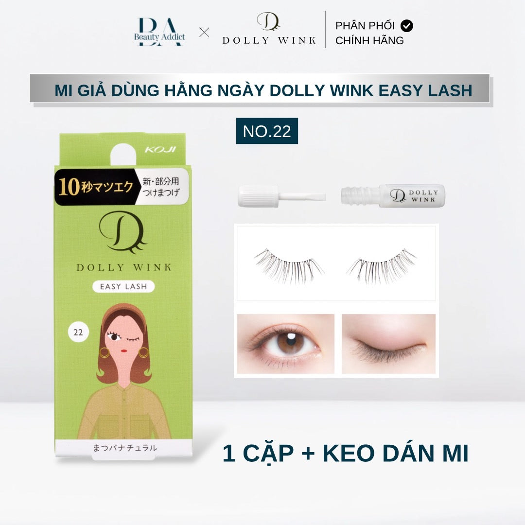 Mi giả dùng hằng ngày Koji Dolly Wink Easy Lash No.22 - Beauty Addict