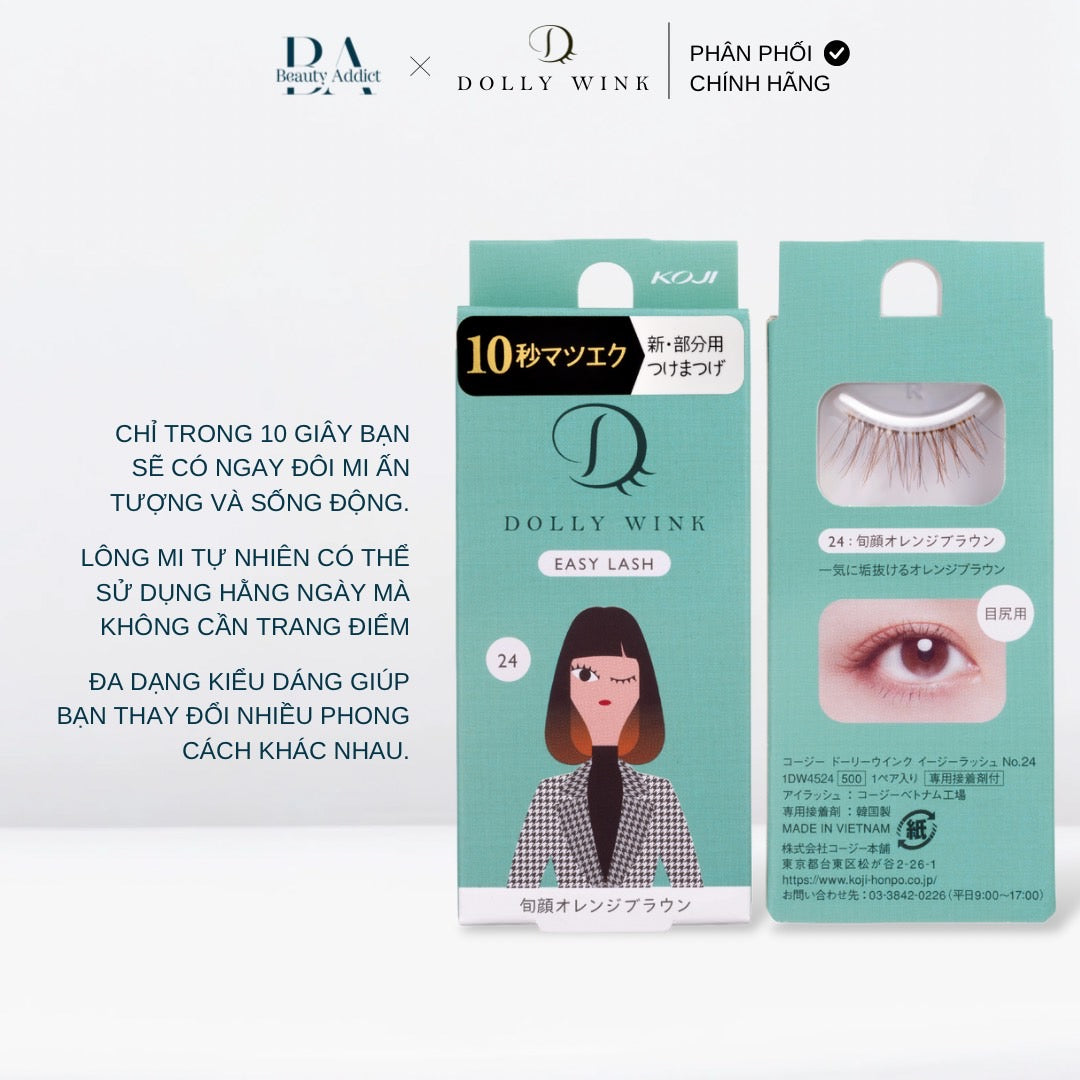 Mi giả dùng hằng ngày Koji Dolly Wink Easy Lash No.24 - Beauty Addict