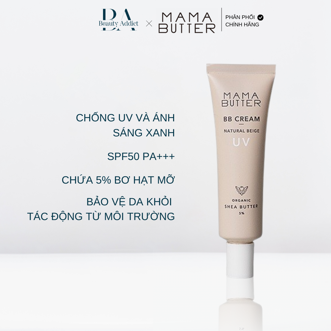 Kem nền chống nắng Mama Butter BB Cream Natural Beige - Beauty Addict