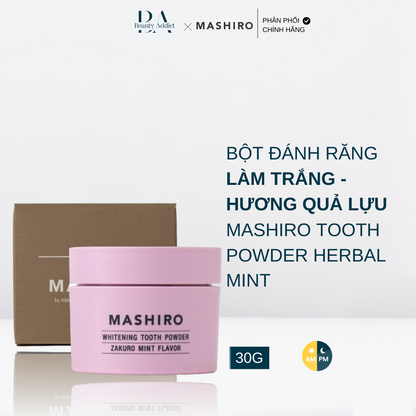 Bột đánh răng làm trắng mùi lựu bạc hà Mashiro Tooth Powder Zakuro Mint - Beauty Addict