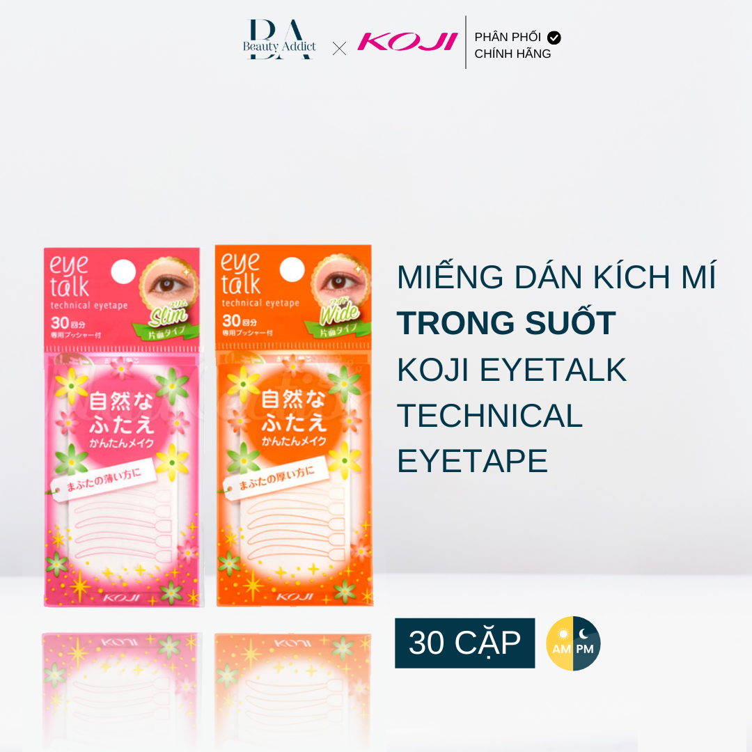 Miếng dán kích mí trong suốt KOJI EYETALK Technical Eyetape - Beauty Addict